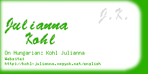 julianna kohl business card